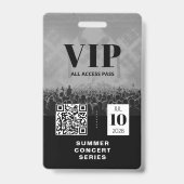 VIP All Access QR-Code-Eventabzeichen Ausweis (Rückseite)