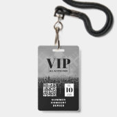 VIP All Access QR-Code-Eventabzeichen Ausweis (Rückseite mit Lanyard)