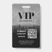 VIP All Access QR Code Konzertabzeichen Ausweis (Rückseite)