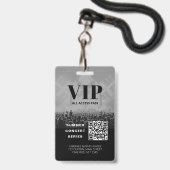 VIP All Access QR Code Konzertabzeichen Ausweis (Rückseite mit Lanyard)