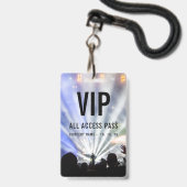 VIP All-Access QR-Code Pass Koncert Ausweis (Vorderseite mit Lanyard)