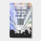 VIP All-Access QR-Code Pass Koncert Ausweis (Rückseite)