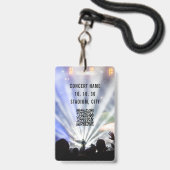 VIP All-Access QR-Code Pass Koncert Ausweis (Rückseite mit Lanyard)