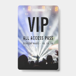 VIP All Access QR Code Pass Konzert Ausweis