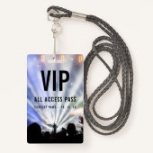 VIP All Access QR Code Pass Konzert Ausweis (Vorderseite mit Schlüsselband)
