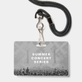 VIP Alle Access QR Code Ereignis Horizontal Ausweis (Rückseite mit Lanyard)