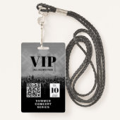 VIP Alle Access QR Code Event-Abzeichen Ausweis (Rückseite mit Schlüsselband)