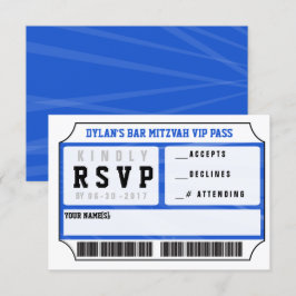 Vip-ANTWORT-KARTE Bar-Schläger Mitzvah Einladung