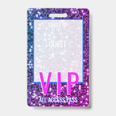 VIP-Backstage-Pass für Hochzeitstisch Ausweis (Rückseite)