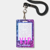 VIP-Backstage-Pass für Hochzeitstisch Ausweis (Rückseite mit Lanyard)