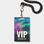 VIP-Backstage-Pass mit QR-ID Ausweis (Vorderseite mit Schlüsselband)