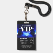 VIP Backstage Pass QR Code Concept Abzeichen Ausweis (Vorderseite mit Lanyard)