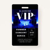 VIP Backstage Pass QR Code Concept Abzeichen Ausweis (Vorderseite)