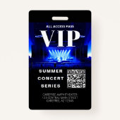 VIP Backstage Pass QR Code Concept Abzeichen Ausweis (Rückseite)