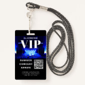 VIP Backstage Pass QR Code Concept Abzeichen Ausweis (Rückseite mit Schlüsselband)