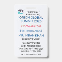 VIP Badge | Pass Badge – Corporate Security