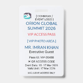 VIP Badge | Pass Badge – Corporate Security Ausweis