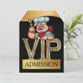 VIP Barbecue/Schweinekitze Einladung (Stehend Vorderseite)