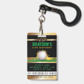 VIP Baseball ALL ACCESS Gold Pass Abzeichen Ausweis (Vorderseite mit Schlüsselband)