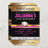 VIP BASEBALL ALL ACCESS Pink Pass Abzeichen Einlad Einladung (Vorne/Hinten)