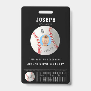 VIP-Baseball-Pass Custom-Foto-Geburtstagsfeier Ausweis
