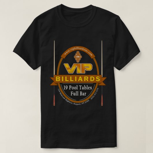 Vip-Billard-Retro Blick T-Shirt (Design vorne)