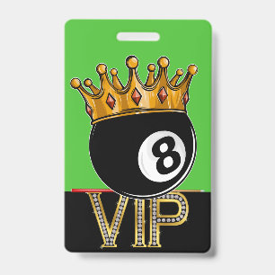 VIP Billard - Snooker-Abzeichen an der Schlaufe Ausweis