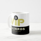 VIP Billiards kundenspezifische Kaffeemaschine Tas Kaffeetasse (Vorderseite Links)