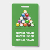 VIP Billiards - Snooker Lanyard Abzeichen Ausweis (Rückseite)