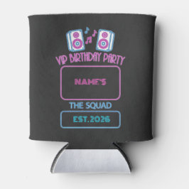 VIP Birthday Party Neon Squad Personalized Guest N Dosenkühler
