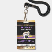 VIP-Bowling ALLER ZUGRIFF Gold-Pass-Abzeichen Ausweis (Vorderseite mit Lanyard)