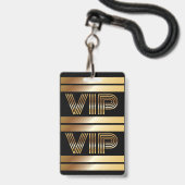 VIP-Bowling ALLER ZUGRIFF Gold-Pass-Abzeichen Ausweis (Rückseite mit Lanyard)