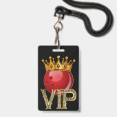VIP BOWLING Lanyard Abzeichen Ausweis (Vorderseite mit Lanyard)