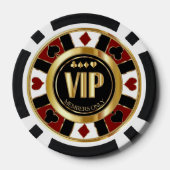 VIP Casino Poker Chip Las Vegas - Red / Gold (Rückseite)