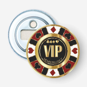 VIP Casino Poker Chip Las Vegas - Rot / Gold Flaschenöffner