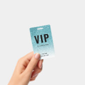 VIP Custom Event oder Concert Blue Glitzer Ausweis (Handheld)