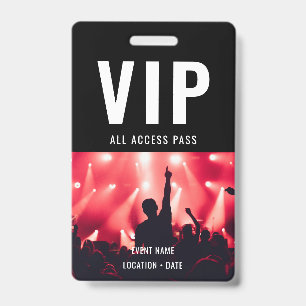 VIP Custom Event oder Konzertname All Access Ausweis