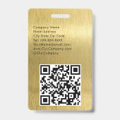 VIP Einfaches Schriftart auf gebürstetem Gold-Meta Ausweis (Back)