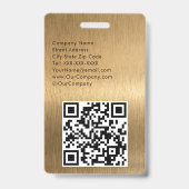 VIP Einfaches Schriftart auf gebürsteter Bronze-Me Ausweis (Back)