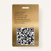 VIP Einfaches Schriftart auf gebürsteter Bronze-Me Ausweis (Rückseite)