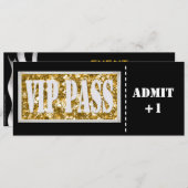 VIP-Einladung für Black and Gold Party Einladung (Vorne/Hinten)