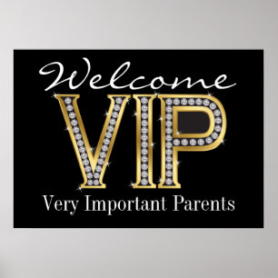 VIP-Eltern in der Schule Begrüßungspult Poster