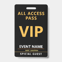 VIP-Event-Abzeichen – Design für All-Access-Pass Ausweis