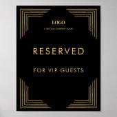 VIP-Event für Schwarz und Gold-Logos reserviert Ta Poster (Vorne)