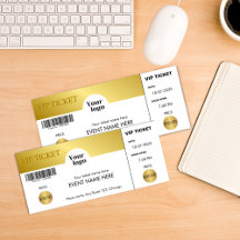 VIP Event Ticket Goldenes Firmenlogo