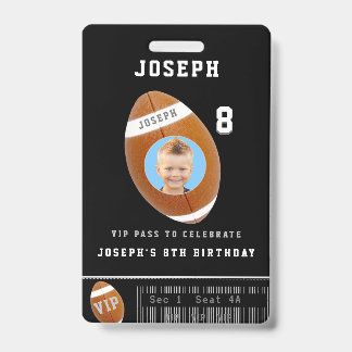 VIP Football Pass Custom Foto Geburtstag Teil Ausweis