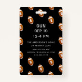 VIP Football Pass Custom Foto Geburtstag Teil Ausweis (Rückseite)