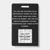 VIP FOTO ID - Party, Festival, Event GLITZER GLAM Ausweis (Rückseite)