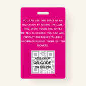 VIP FOTO ID - Party, Festival, Event GLITZER GLAM Ausweis (Rückseite)