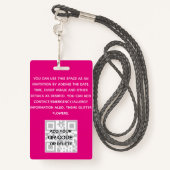 VIP FOTO ID - Party, Festival, Event GLITZER GLAM Ausweis (Rückseite mit Schlüsselband)